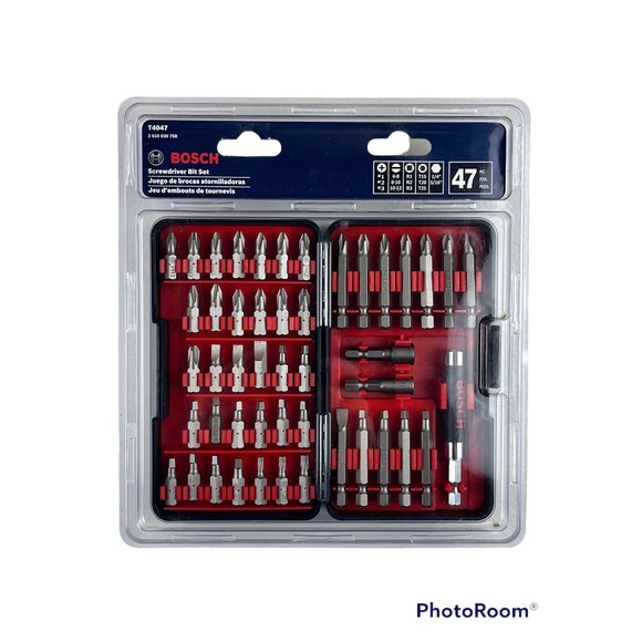 NEW/SEALED Bosch 47-Piece Hex Shank Screwdriver Bit Set With Case T4047 - Picture 1 of 3